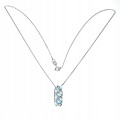 925 Naszyjnik srebrny London Blue topazy naturalne