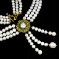 Zjawiskowy naszyjnik naturalne perły diopsydy 925