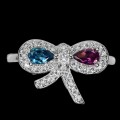 Srebro pierścionek r 16.5 granat topaz london blue