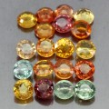 Szafiry Songea kamienie naturalne 5.43ct 18 sztuk