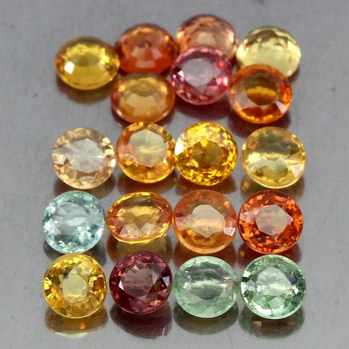 Szafiry Songea kamienie naturalne 5.43ct 18 sztuk