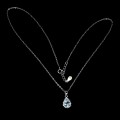 925 Delikatny naszyjnik Sky Blue topaz naturalny