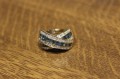 Pierścionek złoty 14k topaz diament r13 certyfikat