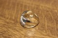 Pierścionek złoty 14k topaz diament r13 certyfikat