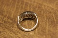 Pierścionek złoty 14k topaz diament r13 certyfikat