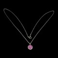 925 Delikatny naszyjnik naturalny rubin cyrkonie