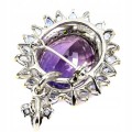 Wisiorek broszka natural 29.54ct ametyst tanzanity