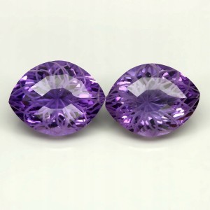 Ametysty kamienie naturalne 2 sztuki IF 11.88ct