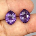 Ametysty kamienie naturalne 2 sztuki IF 11.88ct