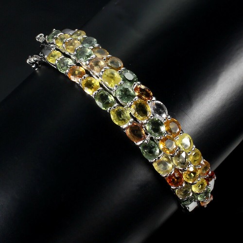 Bransoleta 925 naturalne szafiry Songea certyfikat