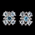 Delikatne kolczyki natural sky swiss blue topazy 4