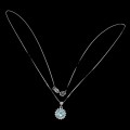 Delikatny 925 naszyjnik Sky Blue topaz natural