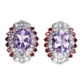 925 Kolczyki naturalne ametysty tanzanity granat 1