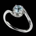 Delikatny pierścionek r 15 srebrny Sky Blue Topaz