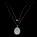925 Naszyjnik natural Sky Blue topaz białe topazy