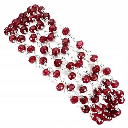 925 Bransoletka srebrna naturalny chalcedon