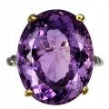 Pierścionek naturalny ametyst 17.65ct srebrny r 17