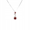 925 Piękny naszyjnik naturalne granaty cyrkonie
