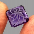 Ametyst kamień naturalny 6.87ct VVS rzeźbiony
