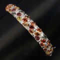 Bransoletka 925 naturalne fantazyjne szafiry 925