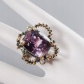 925 Artystyczny pierścionek r 16 ametryn topazy