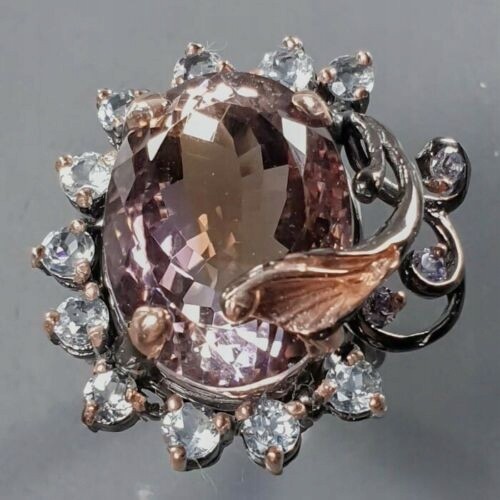 925 Artystyczny pierścionek r 17.5 ametryn 21ct