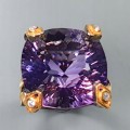 Pierścionek 37.47ct ametyst r 18.5 certyfikat