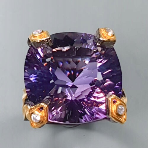 Pierścionek 37.47ct ametyst r 18.5 certyfikat