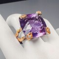 Pierścionek 37.47ct ametyst r 18.5 certyfikat