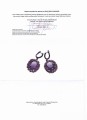 925 kolczyki 38ct ametysty rodolity certyfikat