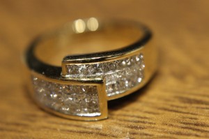 Pierścionek złoty diamenty 1.08ct r 11 certyfikat