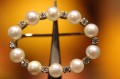 Broszka złota perły diament certyfikat