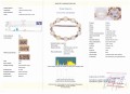 Broszka złota perły diament certyfikat