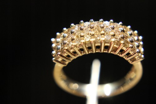 Pierścionek złoty naturalne diamenty 1.00ct r 16