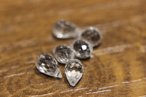 Topazy białe kamienie naturalne 7.0ct 6szt