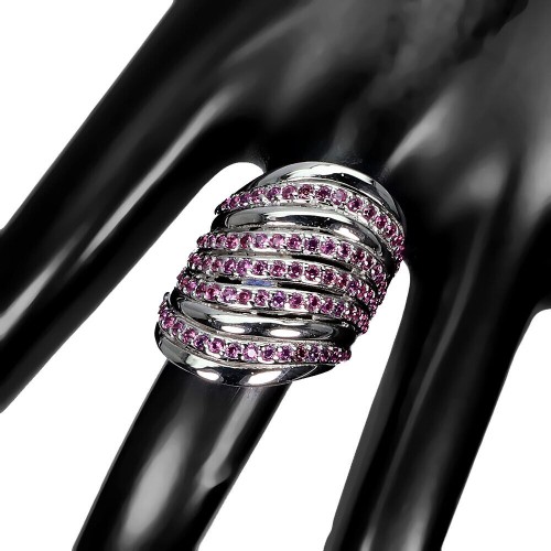 Srebrny 925 pierścionek r 16 granaty rodolity