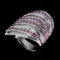 Srebrny 925 pierścionek r 16 granaty rodolity
