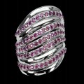 Srebrny 925 pierścionek r 16 granaty rodolity