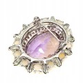 Broszka naturalny 29.4ct ametryn opale granaty 925