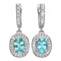 Delikatne kolczyki naturalne apatyty neon blue 3