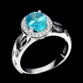 Srebrny delikatny pierścionek natural apatyt r 11