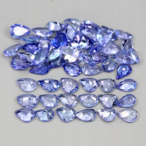 Tanzanity kamienie naturalne VVS 6.59ct 59 sztuk