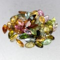Turmaliny kamienie natural IF-VVS 5.48ct 54 sztuki