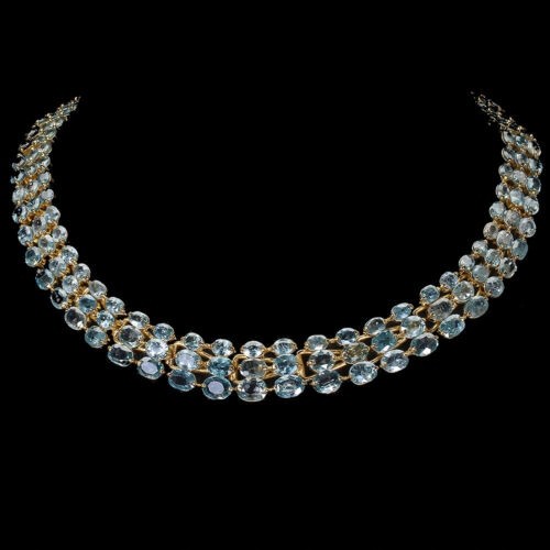 800 naszyjnik naturalne niebieskie cyrkony certyfikat