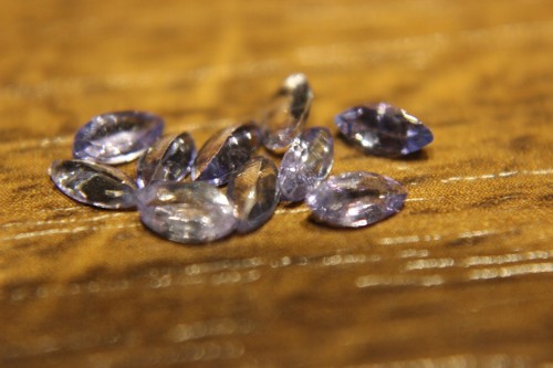 Tanzanity kamienie naturalne 1.60ct 10szt
