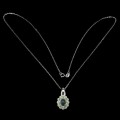 Naszyjnik naturalny czarny opal tsaworyty topazy
