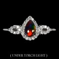 Pierścionek delikatny natural czarny opal r 14 925