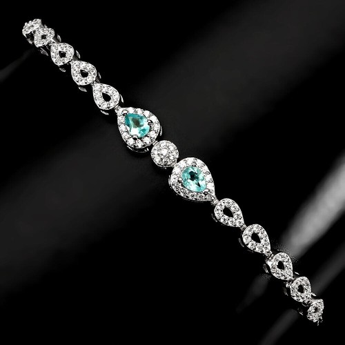 Delikatna bransoletka naturalne apatyty cyrkonie