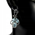 Srebrne piękne kolczyki topazy sky blue cyrkonie 5