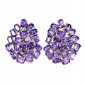925 Srebrne piękne kolczyki naturalne ametysty 5